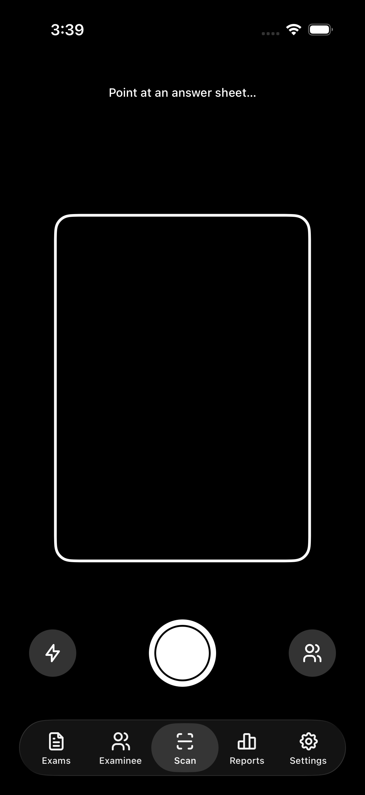 Scan screen